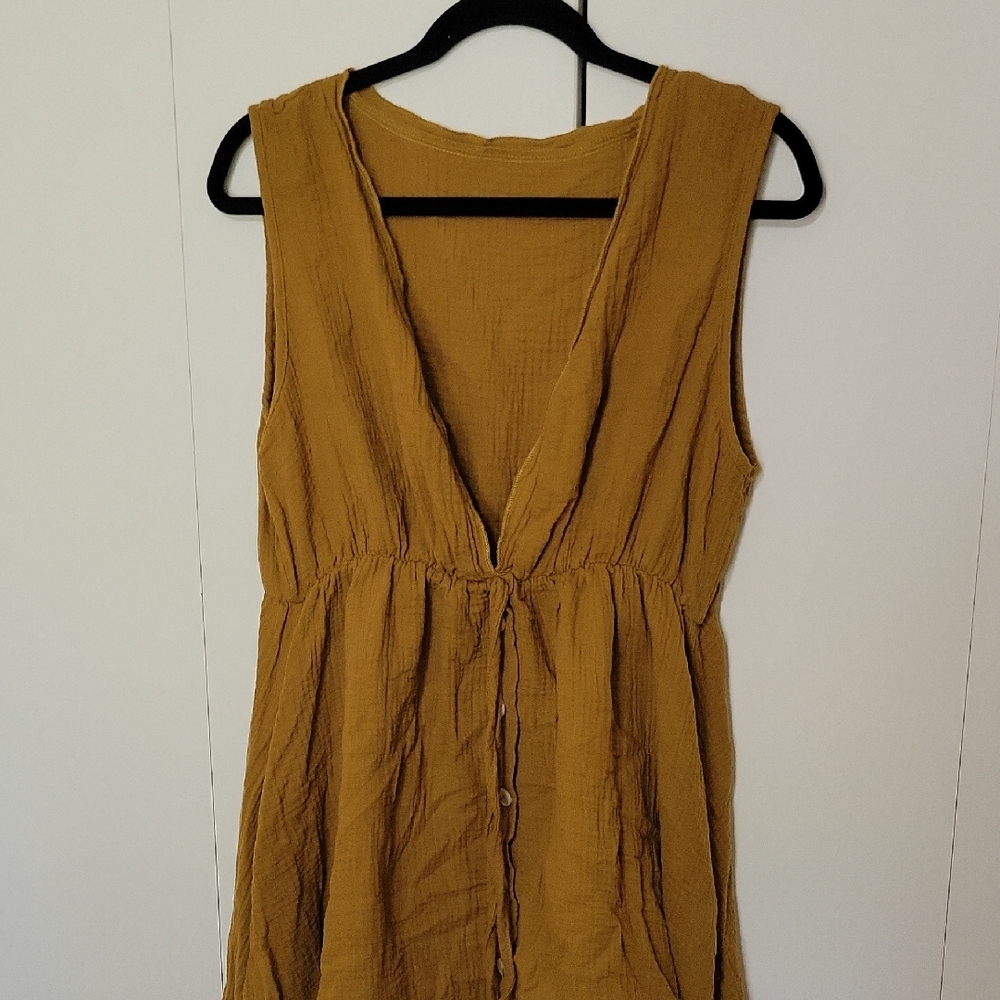 Mustard Sleeveless Dress